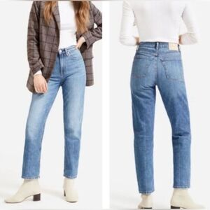 NWT Everlane Women's 'The Super Straight Jean' in Medium Blue- Size 31